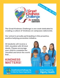 Featured image of article: PES Participates in the Great Kindness Challenge…Kindness Matters