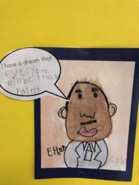 Featured image of article: Martin Luther King  Jr Artwork by First Graders
